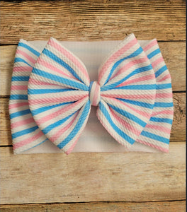 Hospital Stripes Bow