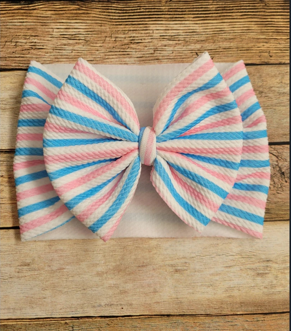 Hospital Stripes Bow